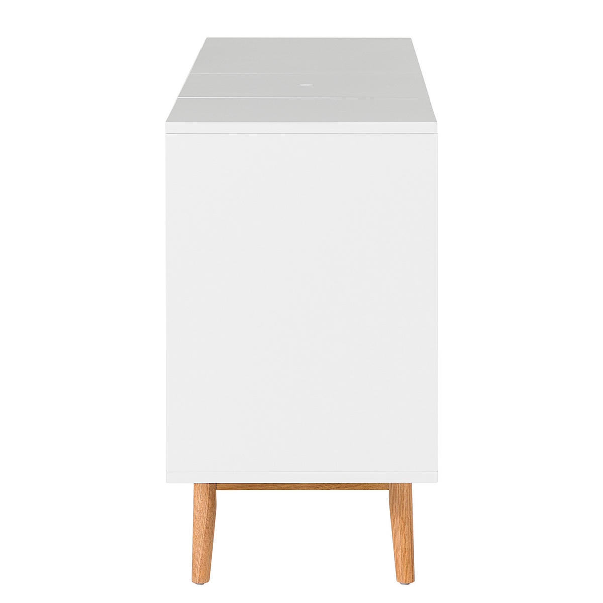 SIDEBOARD - Weiß - Eiche - 200/80/45 cm - Eichefarben/Weiß, Holzwerkstoff (200/80/45cm) - home24