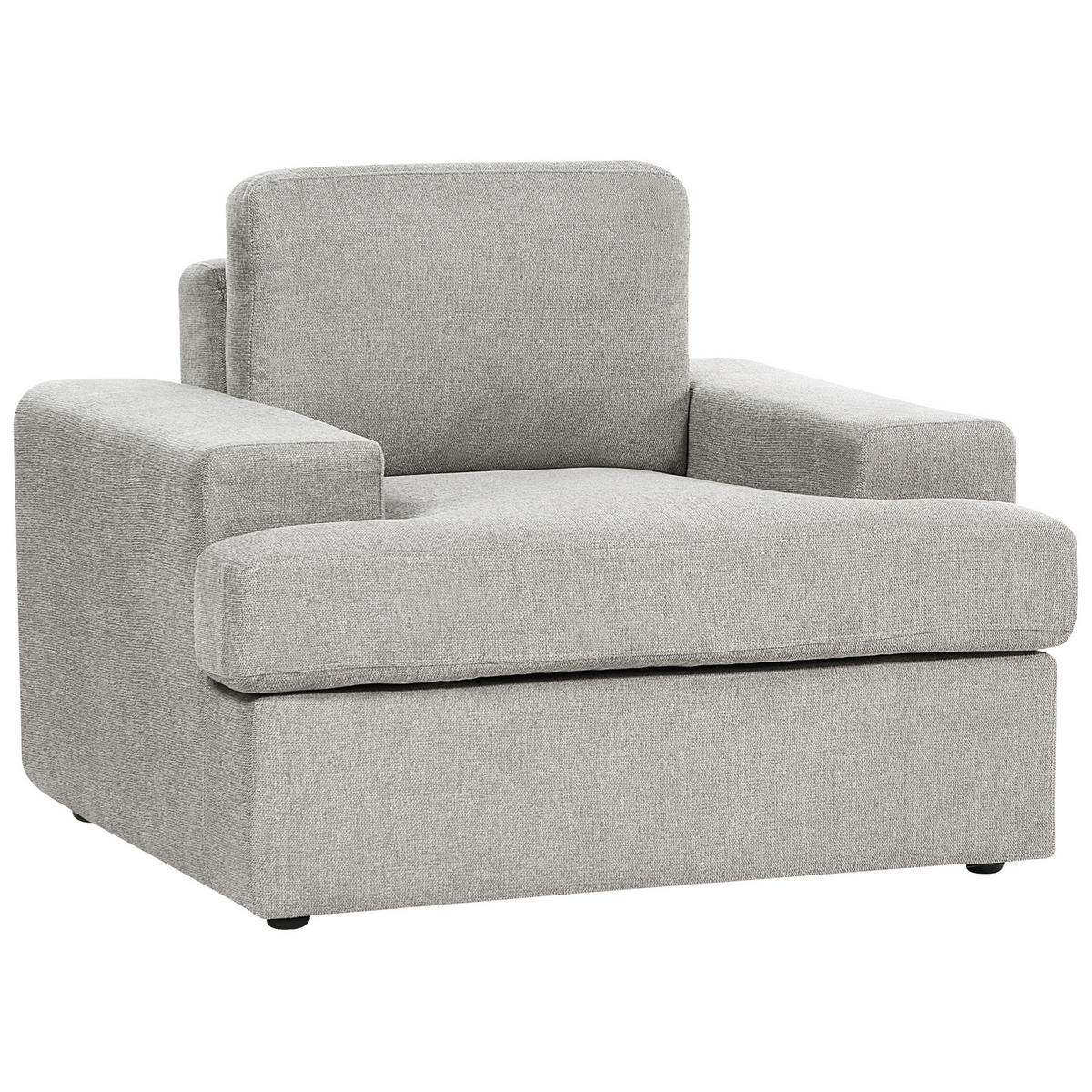 SESSEL hellgrau Alla - Grau, Textil (108/85/103cm) - Beliani