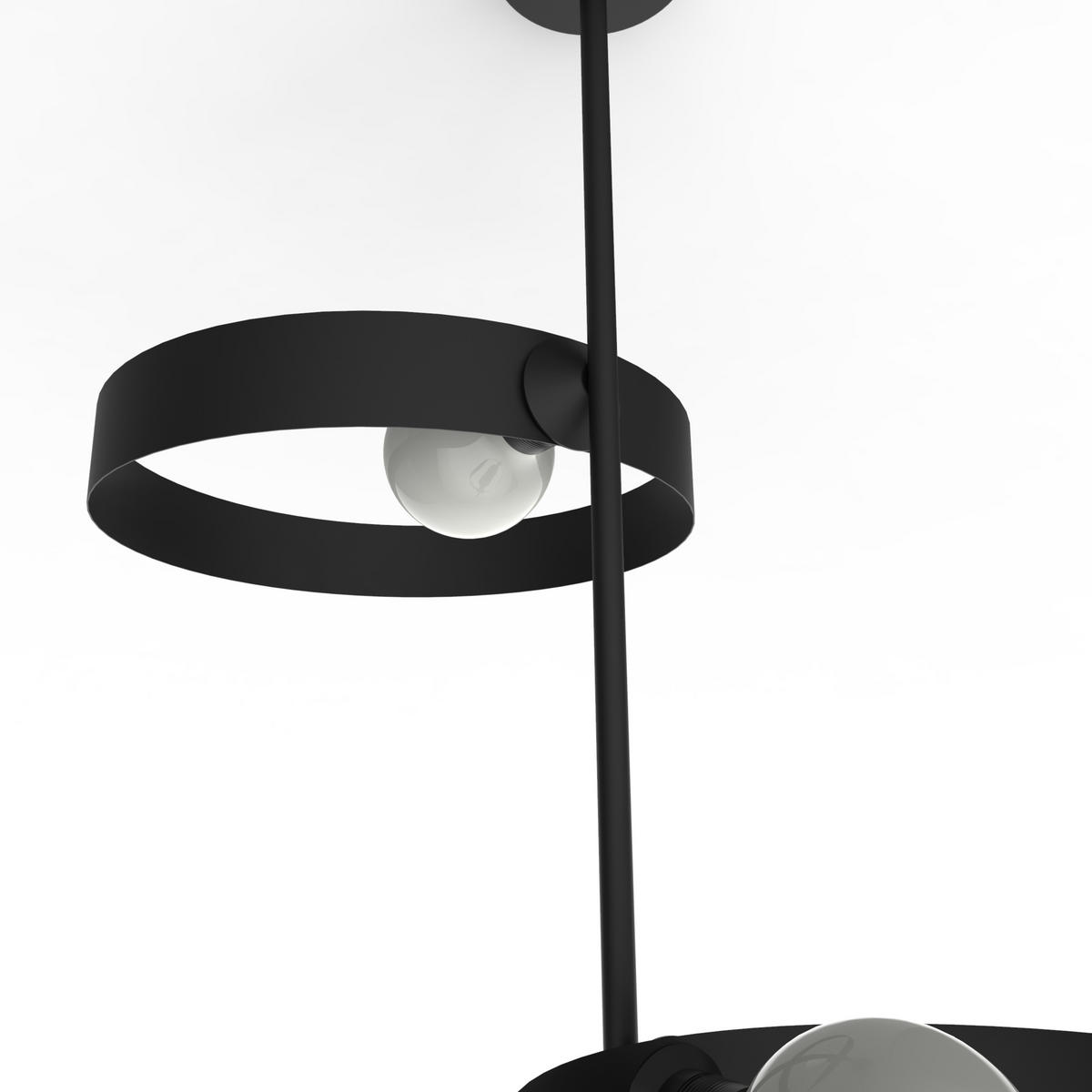 DECKENLEUCHTE - Schwarz, Metall (40/70/80cm) - Lumicom