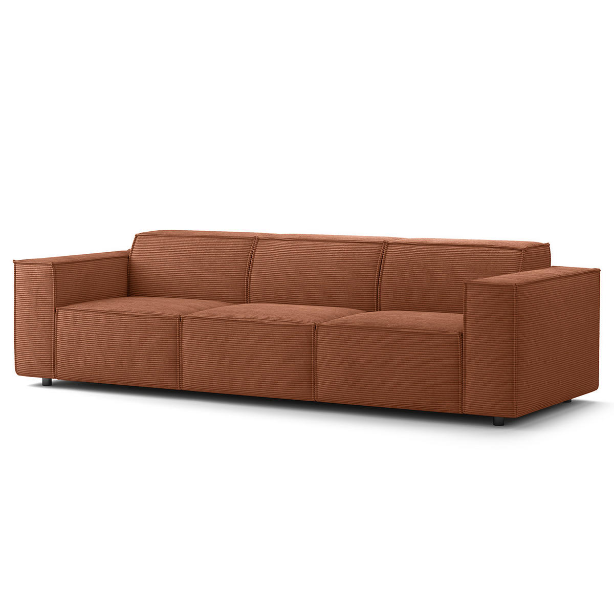 3-SITZER SOFA - Braun, Textil (260/70/96cm) - home24