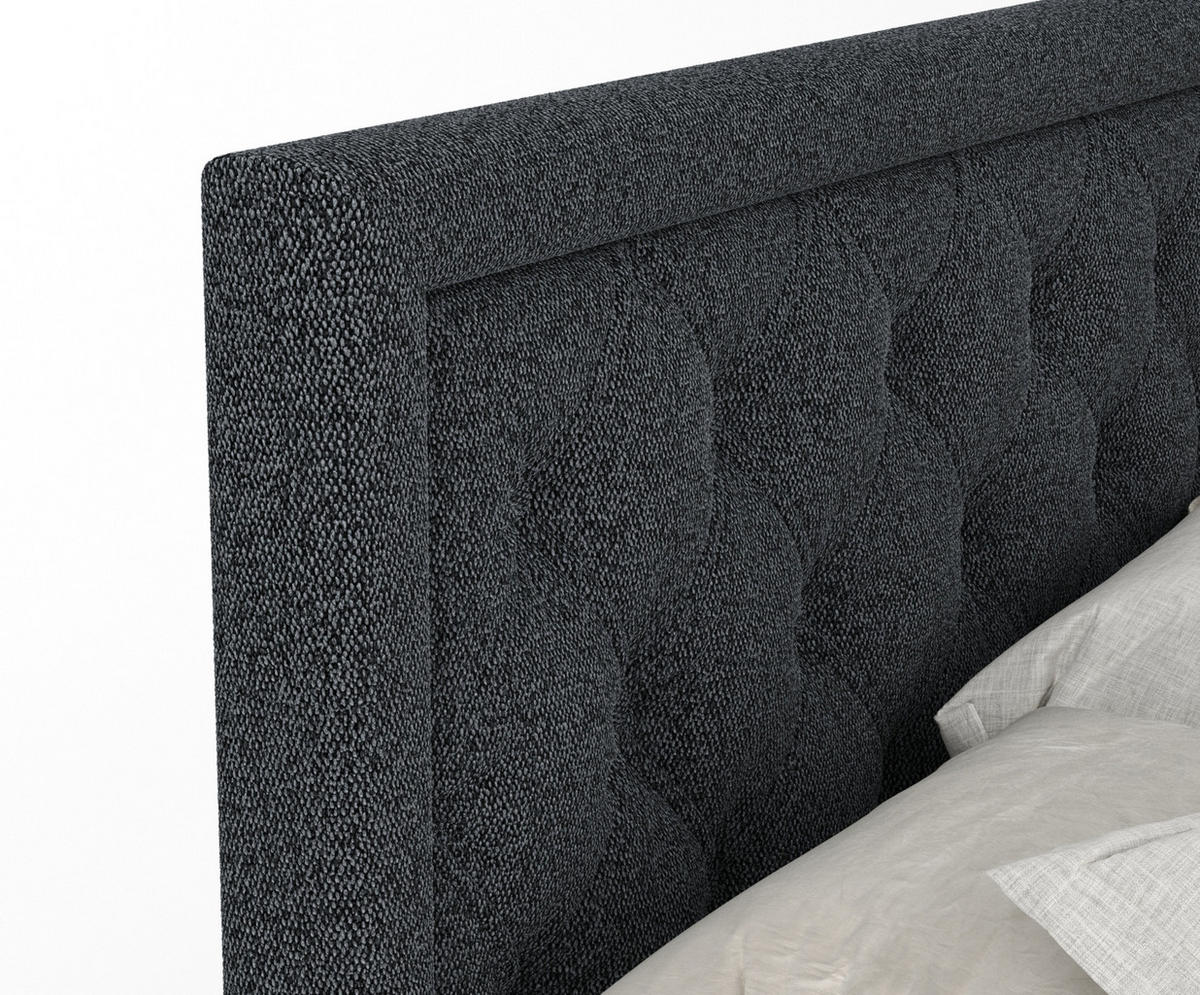 BOXSPRINGBETT Aurelia Schwarz 200/200 cm - Schwarz, Holz/Holzwerkstoff (200/200cm) - Maison de Reve