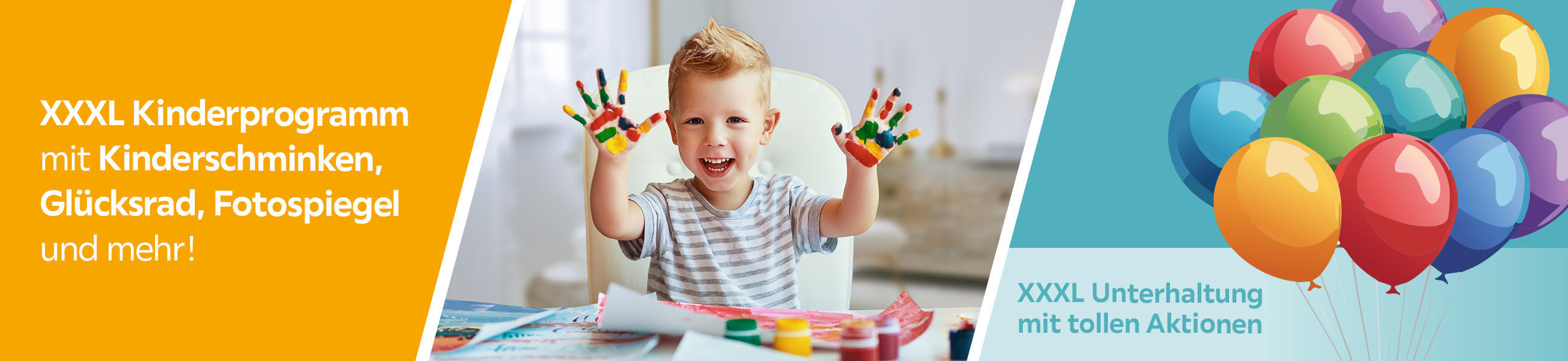 XXXL Kinderprogramm mit Kinderschminken, Glücksrad, Fotospiegel und mehr! - XXXL Unterhaltung mit tollen Aktionen
