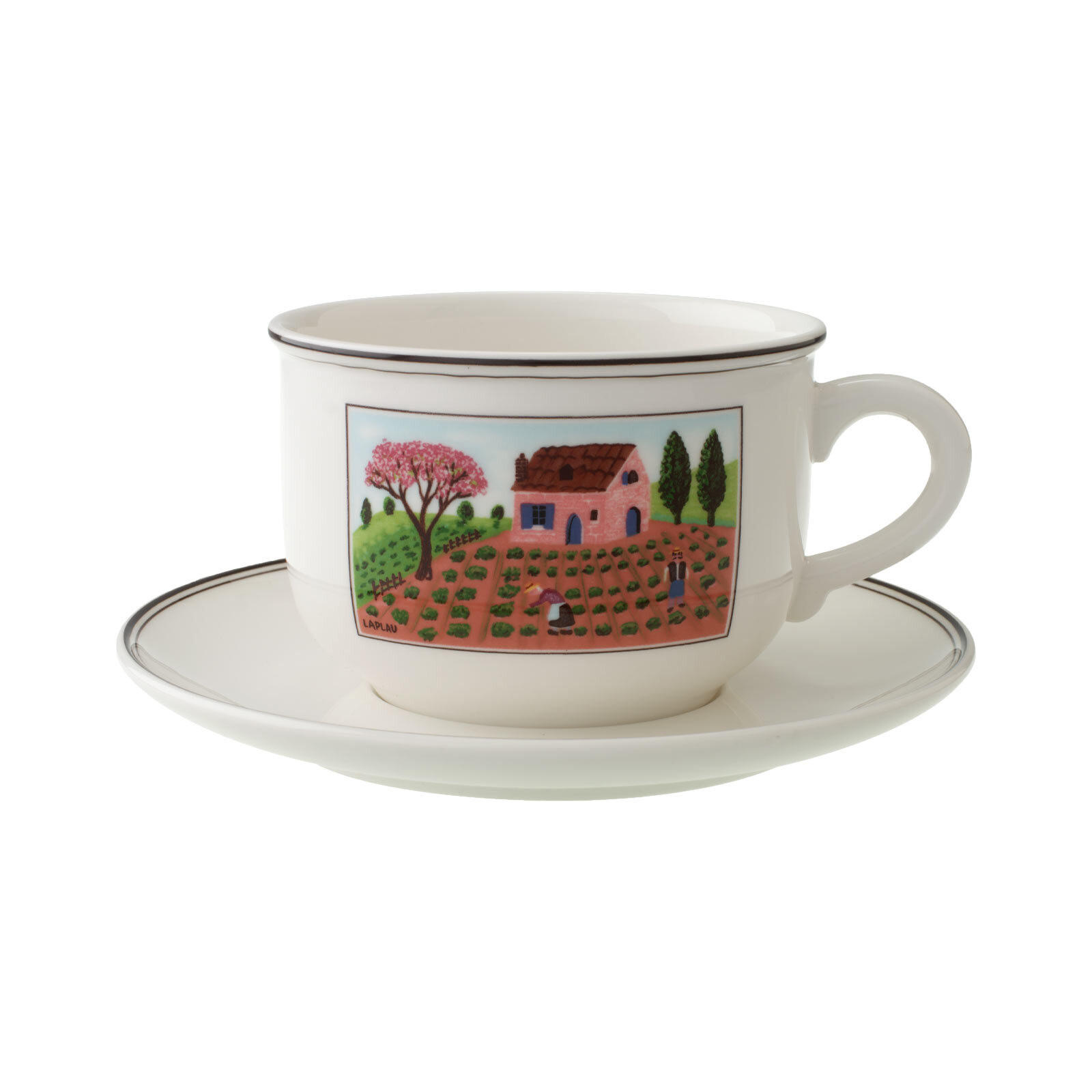 CAPPUCCINOTASSE MIT UNTERTASSE Design Naif bunt 330 ml - Multicolor, Keramik (16.8/9.3/16.8cm) - Villeroy & Boch