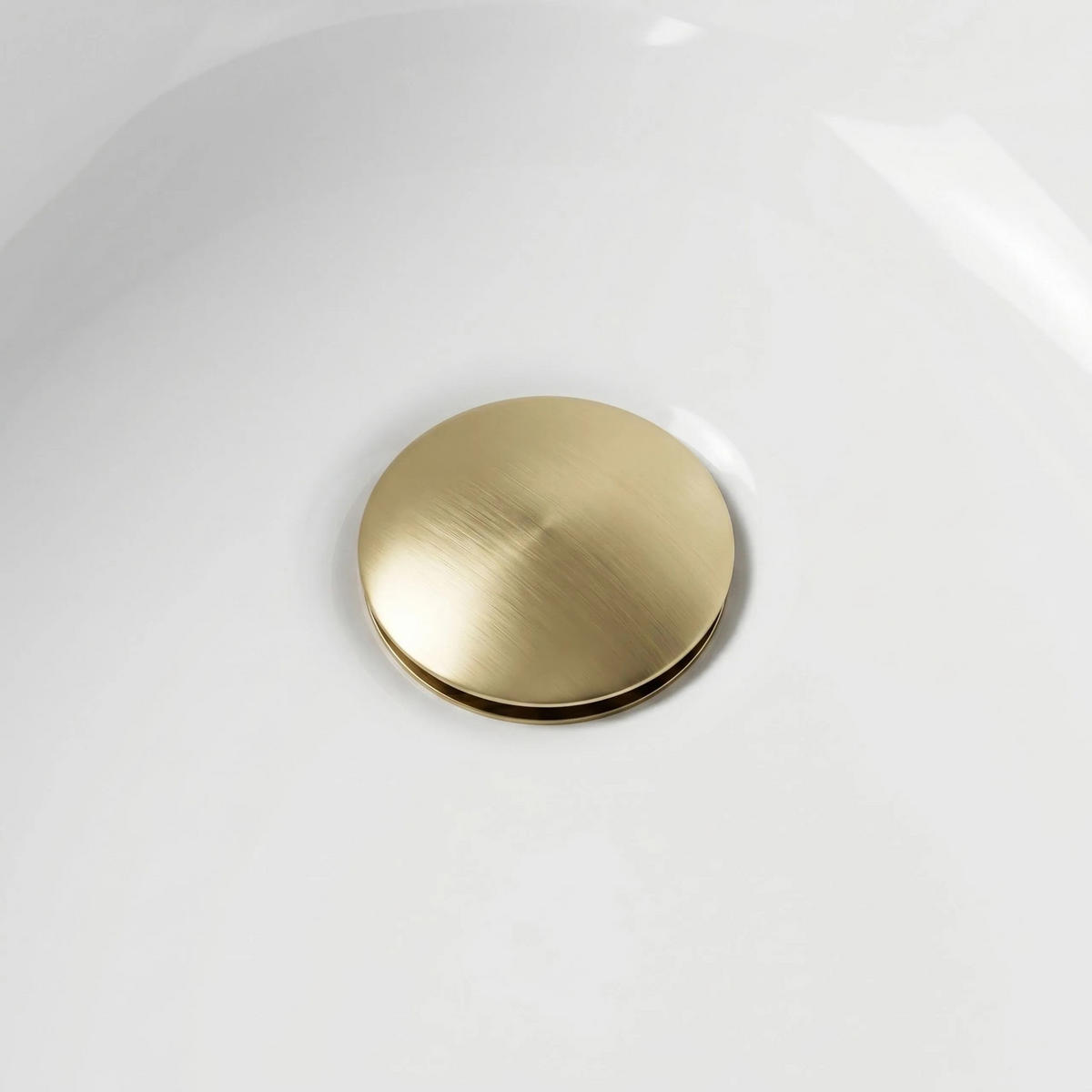 WANNE Stöpsel Klik-klak Rea Brush Gold - Goldfarben, Metall (7/6/7cm) - REA