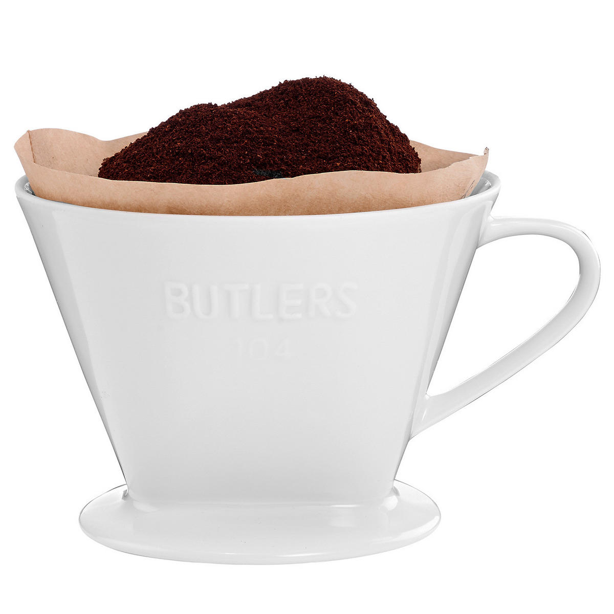 KAFFEEFILTER (6er Set) Traditional - Weiß, Keramik (14/11/17cm) - Butlers