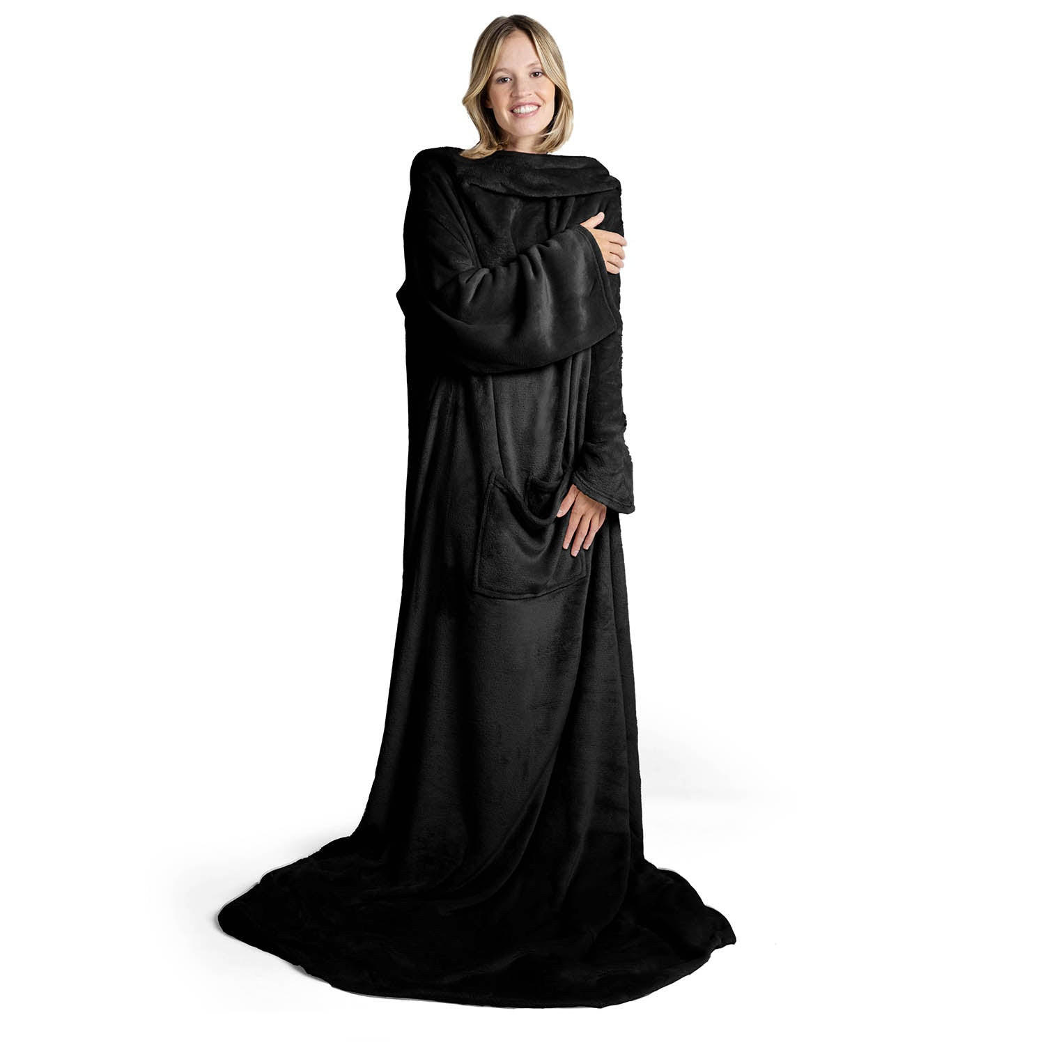 ÄRMELDECKE Iselin, 90/105cm, Dunkelblau - Dunkelblau, Textil (30/105cm) - Blumtal