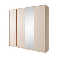 DREHTÜRENSCHRANK DASTINO 223,2/210/55,4 cm 4-türig mit Spiegel Beige - Beige, Holzwerkstoff (223.2/210/55.4cm) - MASSENO