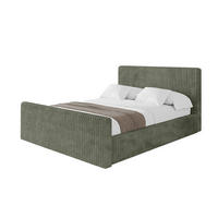 POLSTERBETT mit Bettkasten, Fußteil und Lattenrost, Boxbett ohne Matratze - ALOVA-Z-V1 - Olivgrün, Holzwerkstoff/Textil (160/200cm) - ALTDECOR
