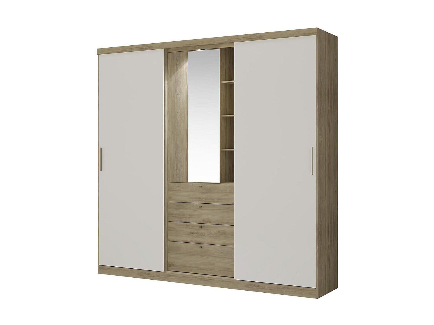 KLEIDERSCHRANK - 240 cm x 53 cm - Holz, Platte - Naturfarben Hell BODIL - Naturfarben, Holz (240/231/53cm) - Vente-Unique