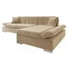 ECKSOFA Malwi Premiumi, Seite: Rechts - Beige, Holz/Textil (278/161cm) - MIRJAN24