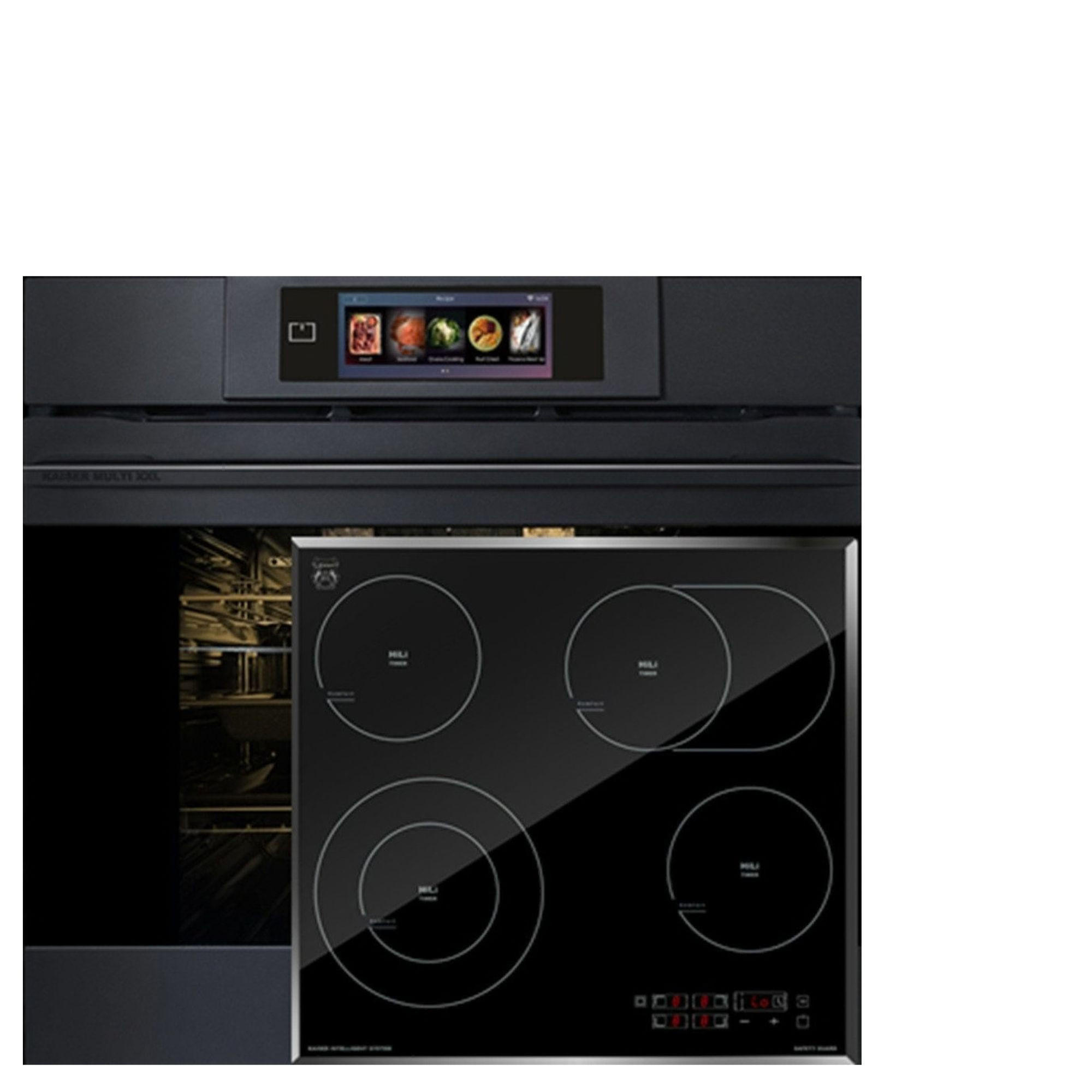 MULTIFUNKTIONS-ELEKTRO-BACKOFEN 60 cm EH 6347+KCT 6115 F Glaskeramik Kochfeld 60cm - Grau, Metall (59.4/59.4/57.5cm) - Kaiser Küchengeräte