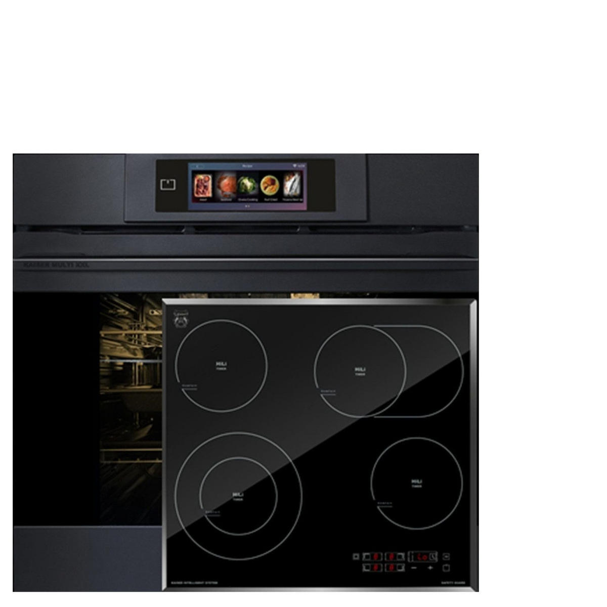 MULTIFUNKTIONS-ELEKTRO-BACKOFEN 60 cm EH 6347+KCT 6115 F Glaskeramik Kochfeld 60cm - Grau, Metall (59.4/59.4/57.5cm) - Kaiser Küchengeräte