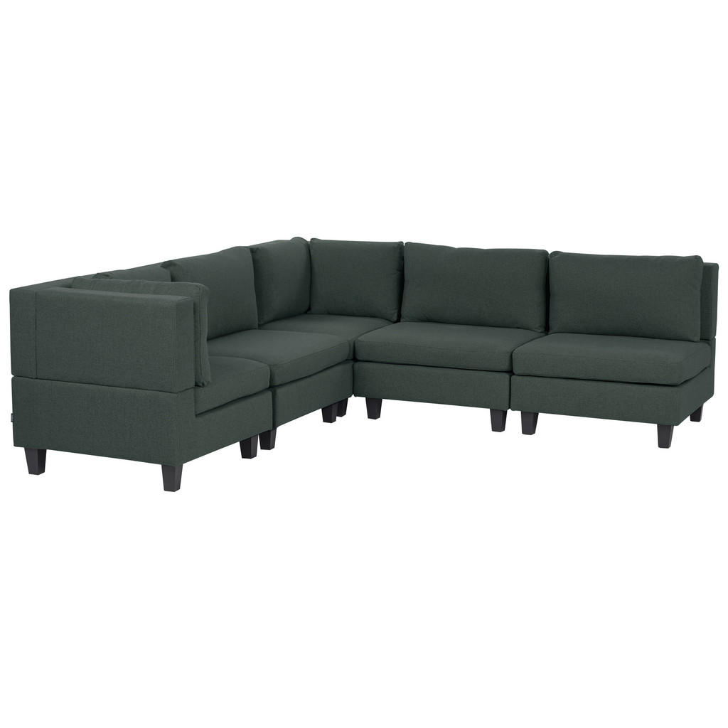 COLȚAR modul cu 5 locuri pe partea dreaptă verde închis textil Unstad