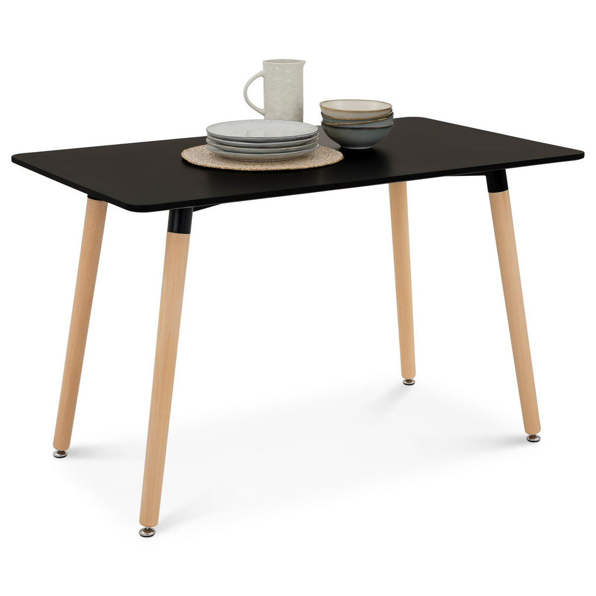 ESSTISCH SHANNON schwarz - Schwarz, Holz/Holzwerkstoff (70/120/75cm) - IDIMEX