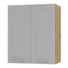 KÜCHENHÄNGESCHRANK Kvantum W3/60 Dust Grey Matt / Eiche Artisan Matt 60 / 32,5 / 72cm - Eiche Artisan/Grau, Holz/Holzwerkstoff (60/72/32.5cm) - Feldmann-Wohnen