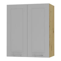 KÜCHENHÄNGESCHRANK Kvantum W3/60 Dust Grey Matt / Eiche Artisan Matt 60 / 32,5 / 72cm - Eiche Artisan/Grau, Holz/Holzwerkstoff (60/72/32.5cm) - Feldmann-Wohnen