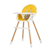 HOCHSTUHL Rio 2 in 1 gelb weiß Kinderstuhl rutschfeste Beine 5-Punkt-Gurt - Weiß, Metall (61/84/51cm) - Chipolino