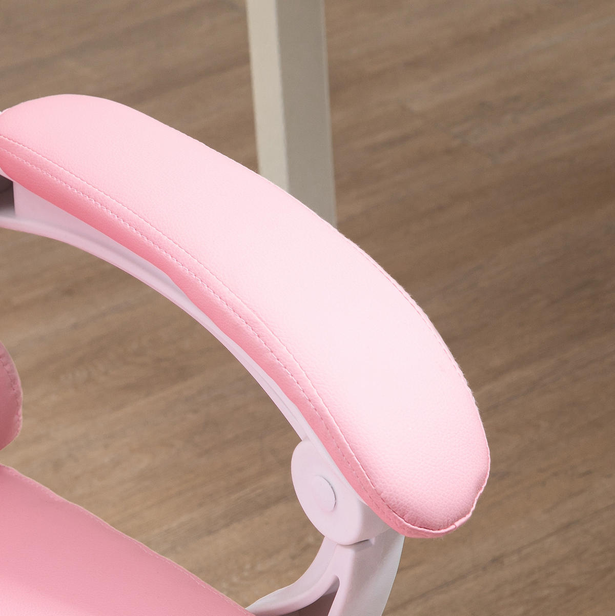 BÜROSTUHL höhenverstellbar mit Fußstütze 65 x 68 x 107-116 cm Rosa - Rosa, Kunststoff (68/116/65cm) - Meubliv