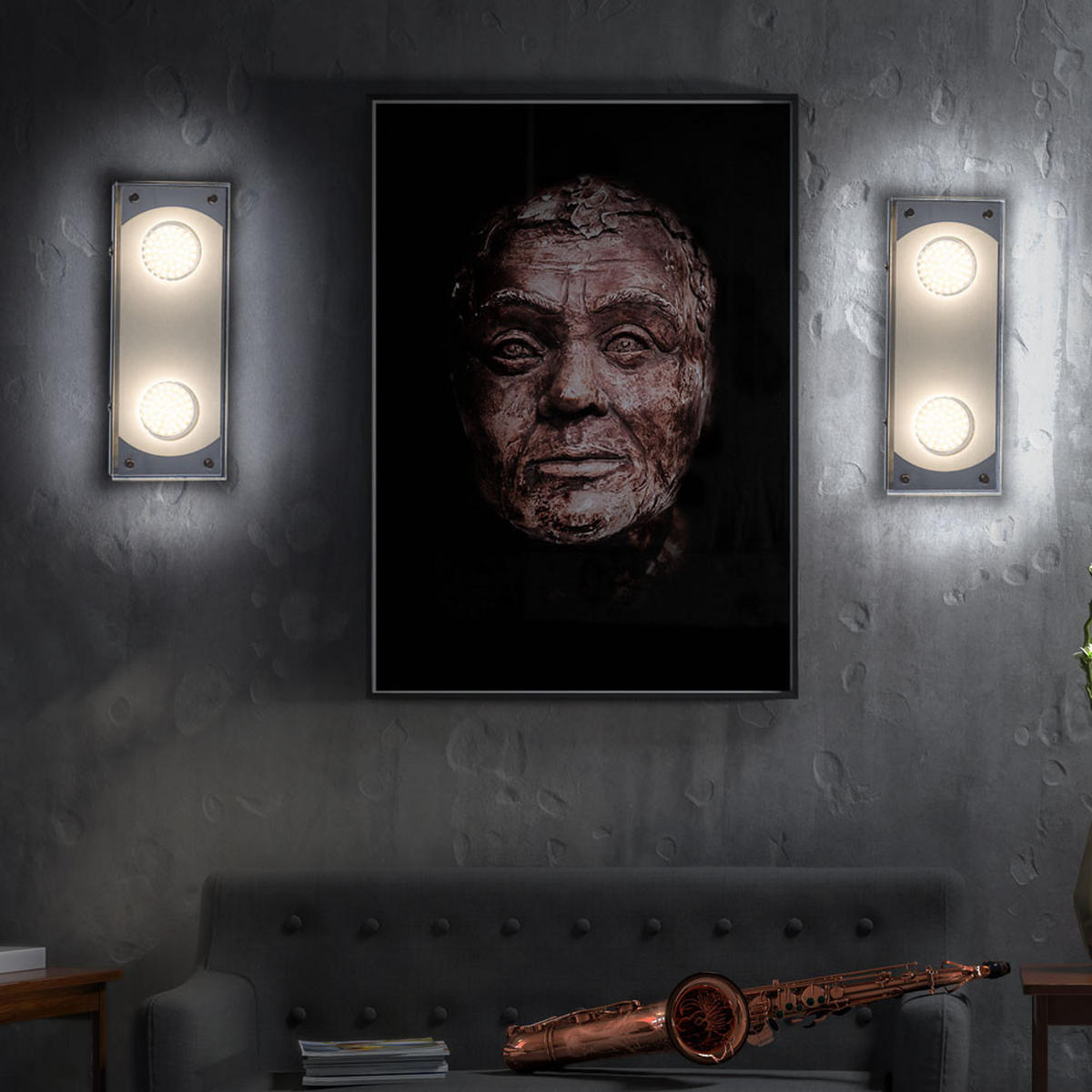 LED WANDLEUCHTE FRISCO Chrom Stahl Klar - Klar, Glas (26/10/6.6cm) - Esto