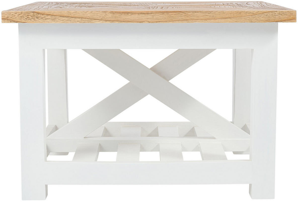 COUCHTISCH Tilly Ablage 60x60x40cm Holz Natura Beistelltisch - Naturfarben, Holz (60/60/40cm) - DELUKE
