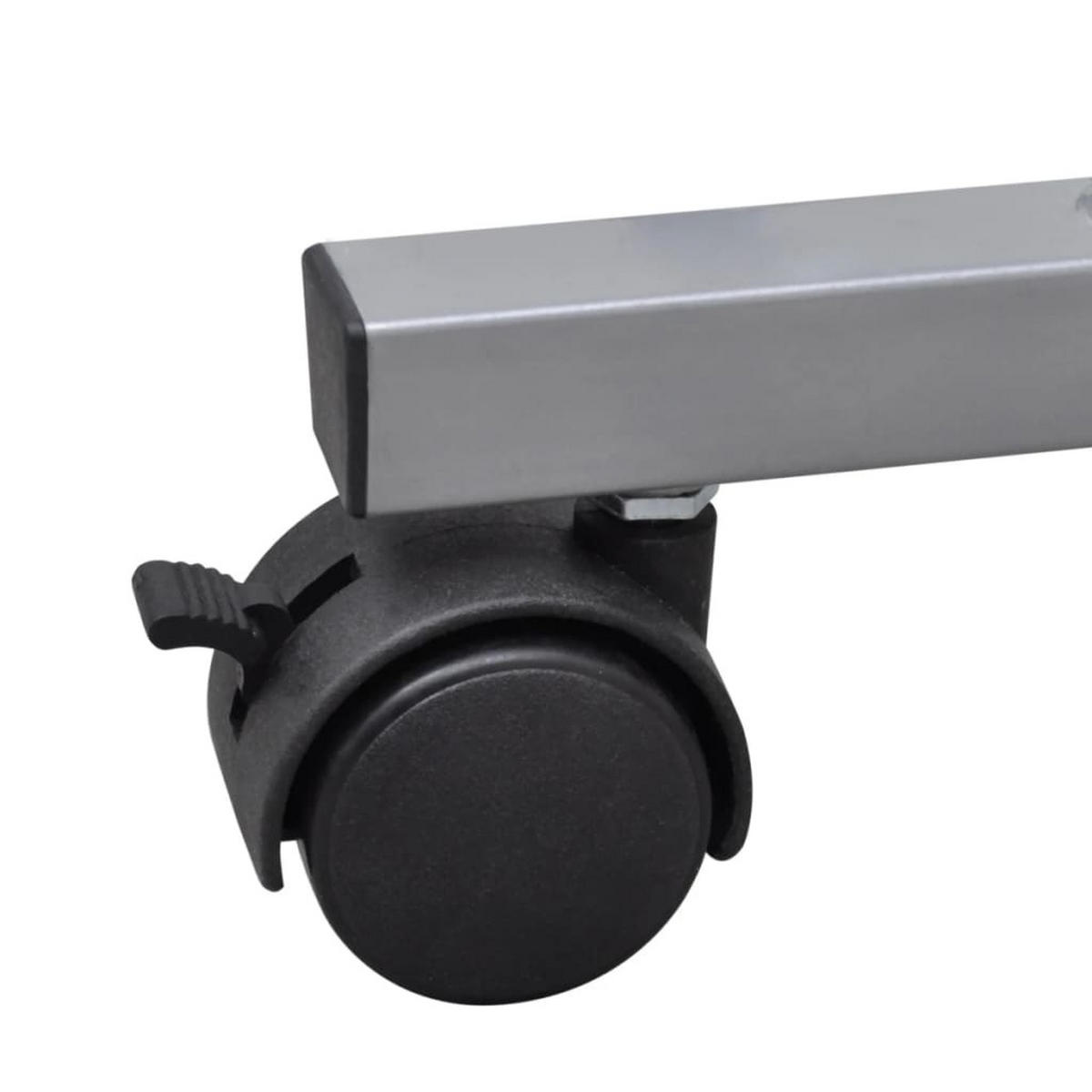 COMPUTERTISCH mit 4 Rollen 80/40/72 cm aus Spannplatte, Stahl Schwarz - Schwarz, Holzwerkstoff (40/60/74cm) - vidaXL