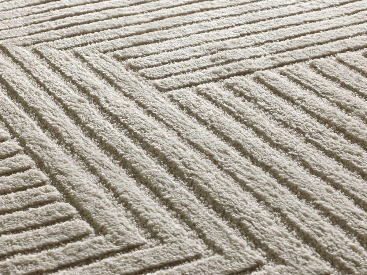 WEBTEPPICH Creme Verona 120/170 cm - Creme, Naturmaterialien/Textil (120/170cm) - Atticgo