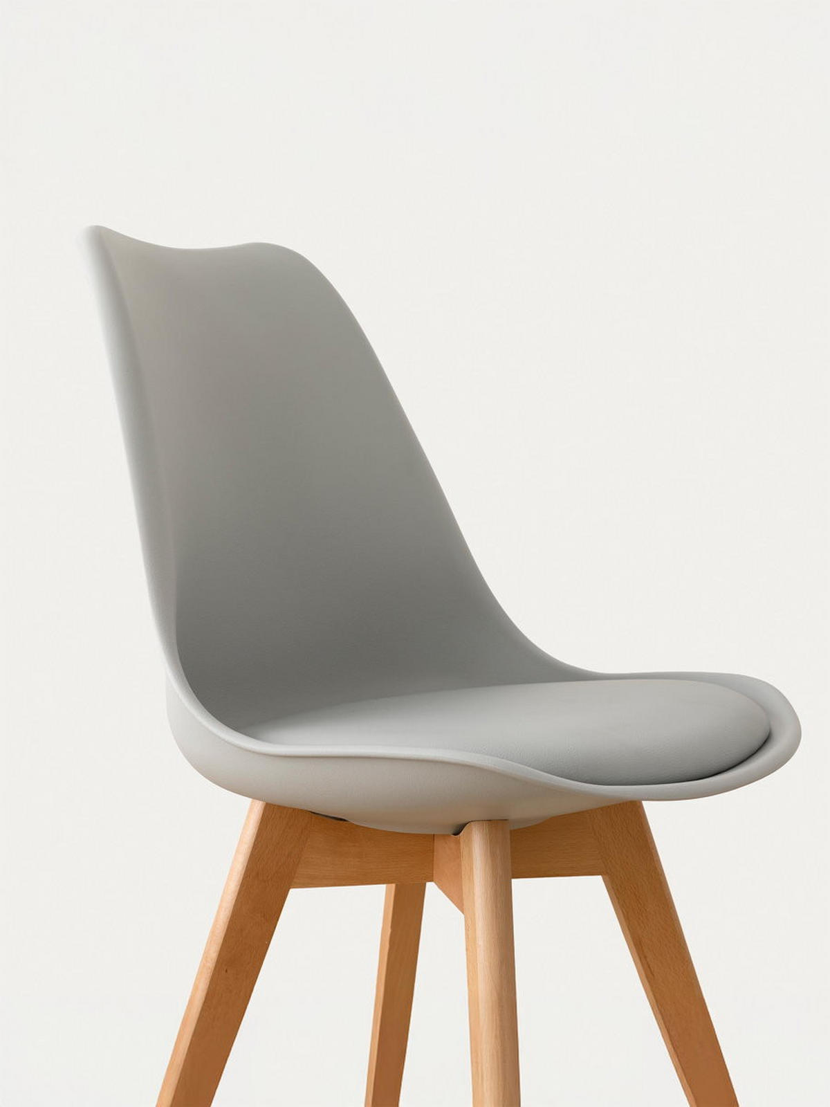 STUHL Scandinavian Grau 49 cm x 82 cm - Grau, Kunststoff (49/82/54cm) - Kenay Home