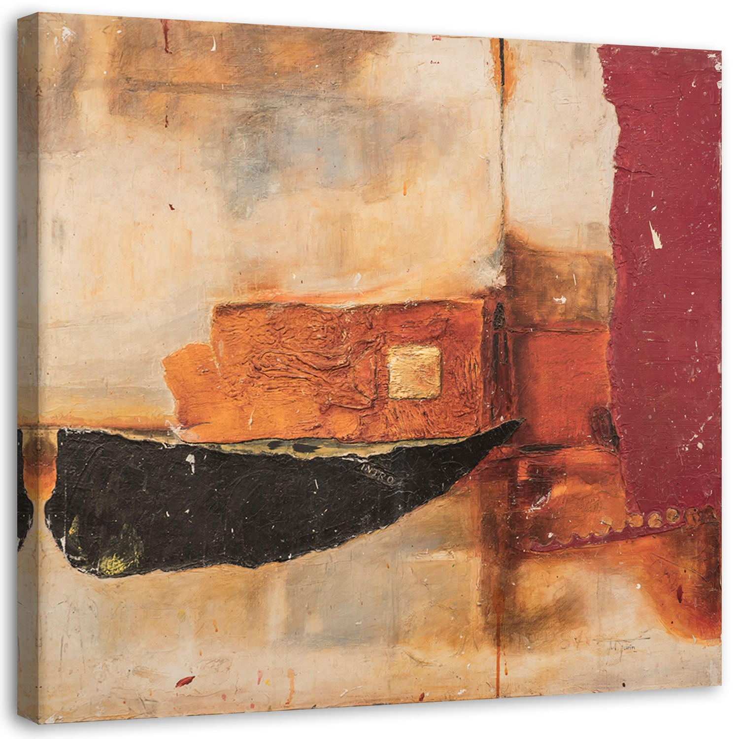 Feeby Leinwandbild Braun 30x30 cm