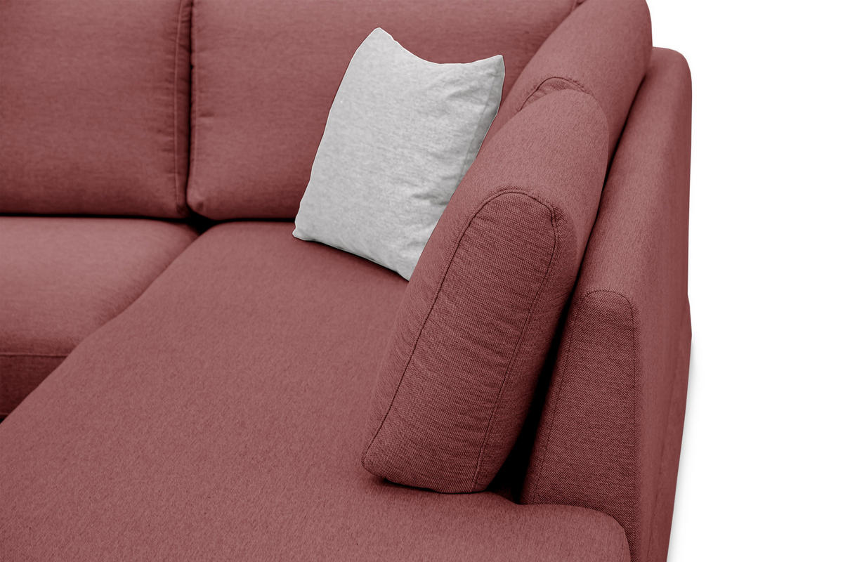 ECKSOFA OTTO 5-Sitzer, bordeaux - Bordeaux, Holzwerkstoff/Textil (279/219cm) - Courtois Laville