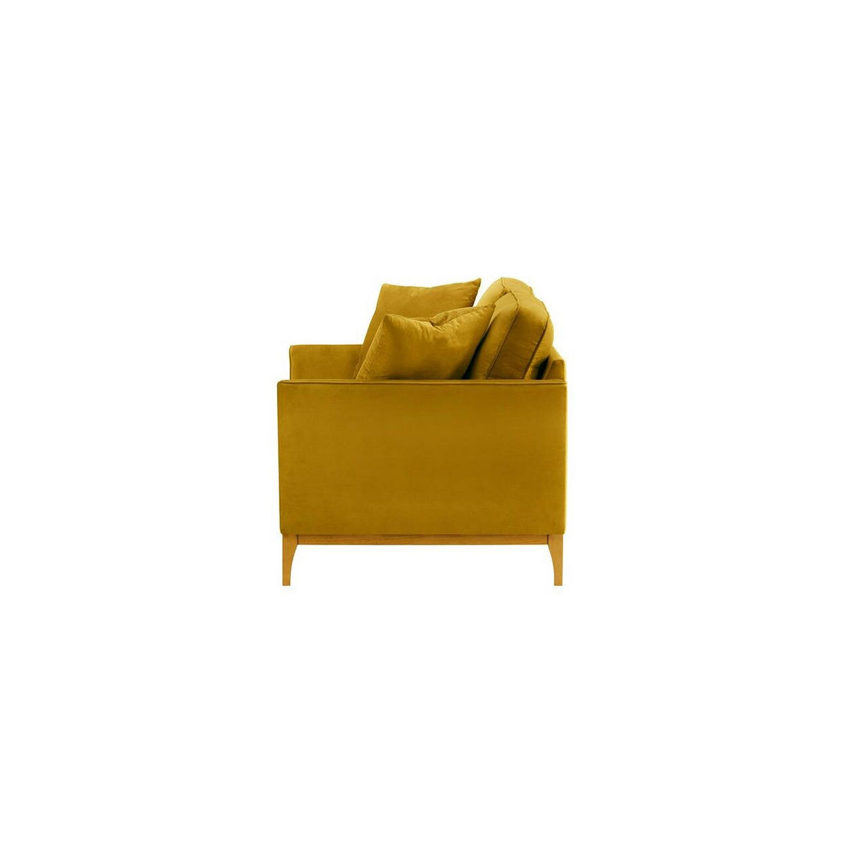 ZWEISITZER-SOFA Linara-Velluto 8 - Gelb, Holz/Textil (141/91/95cm)