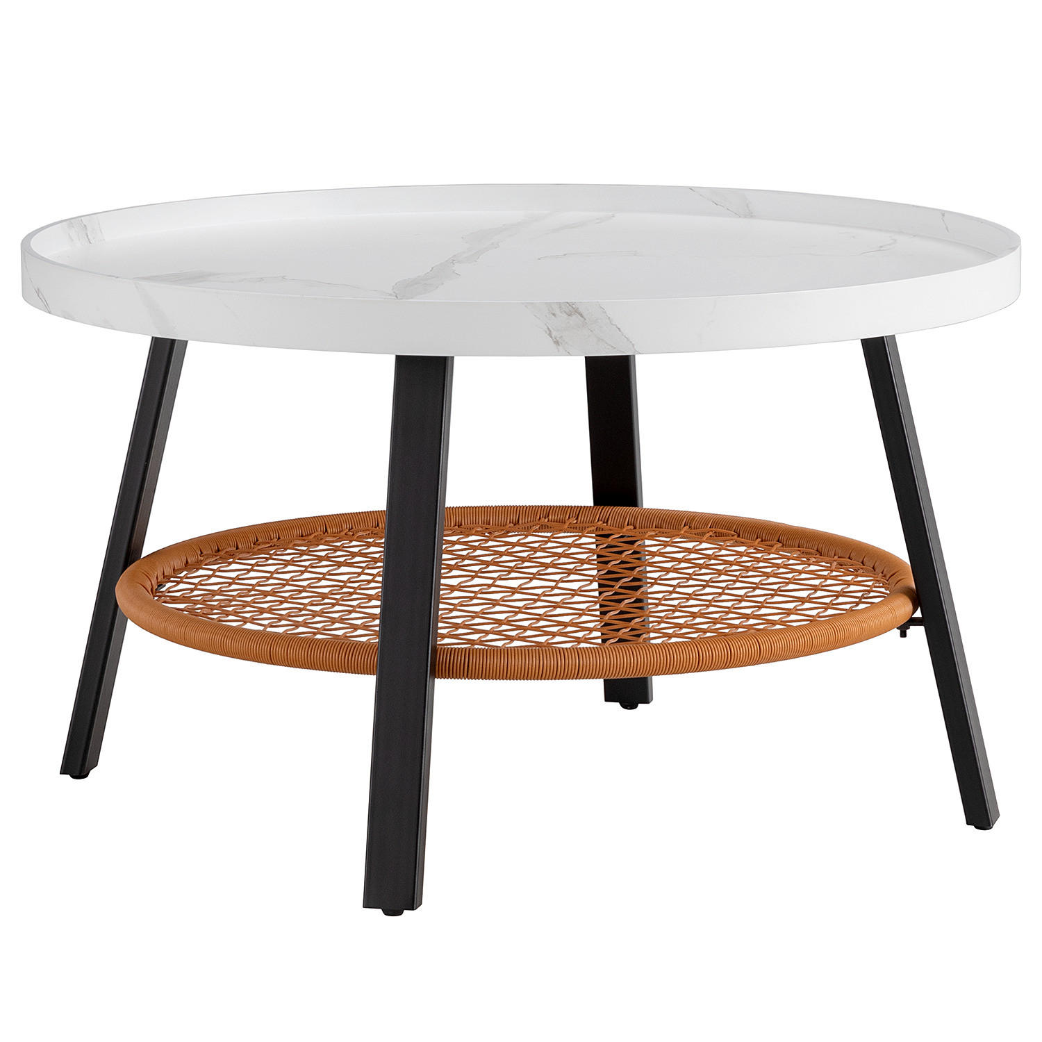 COUCHTISCH - Weiß, Holzwerkstoff/Kunststoff (80/80/45cm) - home24