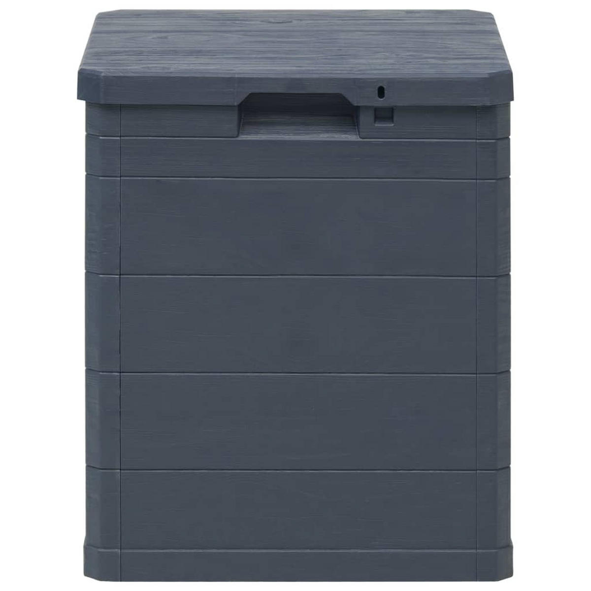 GARTEN-AUFBEWAHRUNGSBOX 90 L Anthrazit - Anthrazit, Kunststoff (44/50/42.5cm) - furnicato