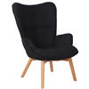 SESSEL Stoff schwarz - Schwarz, Holz/Textil (71/100/77cm) - CLP