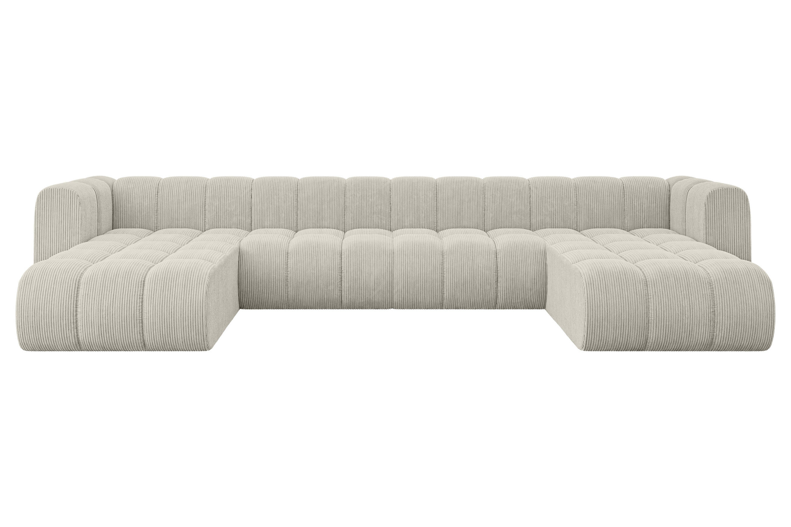 WOHNLANDSCHAFT modulares Sofa Joren-U2 - 410x177x70 cm Hellgrau - Hellgrau, Holzwerkstoff/Textil (410/70/177cm) - ALTDECOR