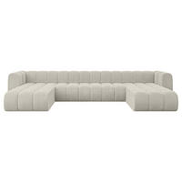 WOHNLANDSCHAFT modulares Sofa Joren-U2 - 410x177x70 cm Hellgrau - Hellgrau, Holzwerkstoff/Textil (410/70/177cm) - ALTDECOR
