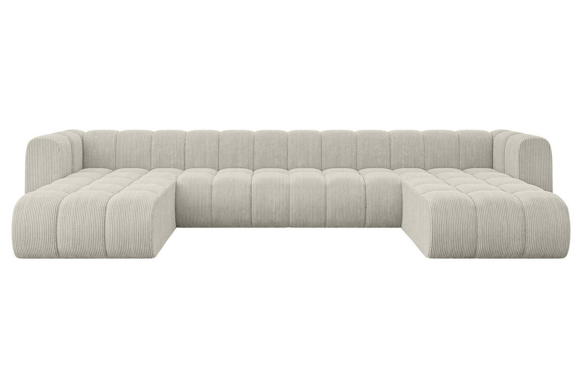 WOHNLANDSCHAFT modulares Sofa Joren-U2 - 410x177x70 cm Hellgrau - Hellgrau, Holzwerkstoff/Textil (410/70/177cm) - ALTDECOR