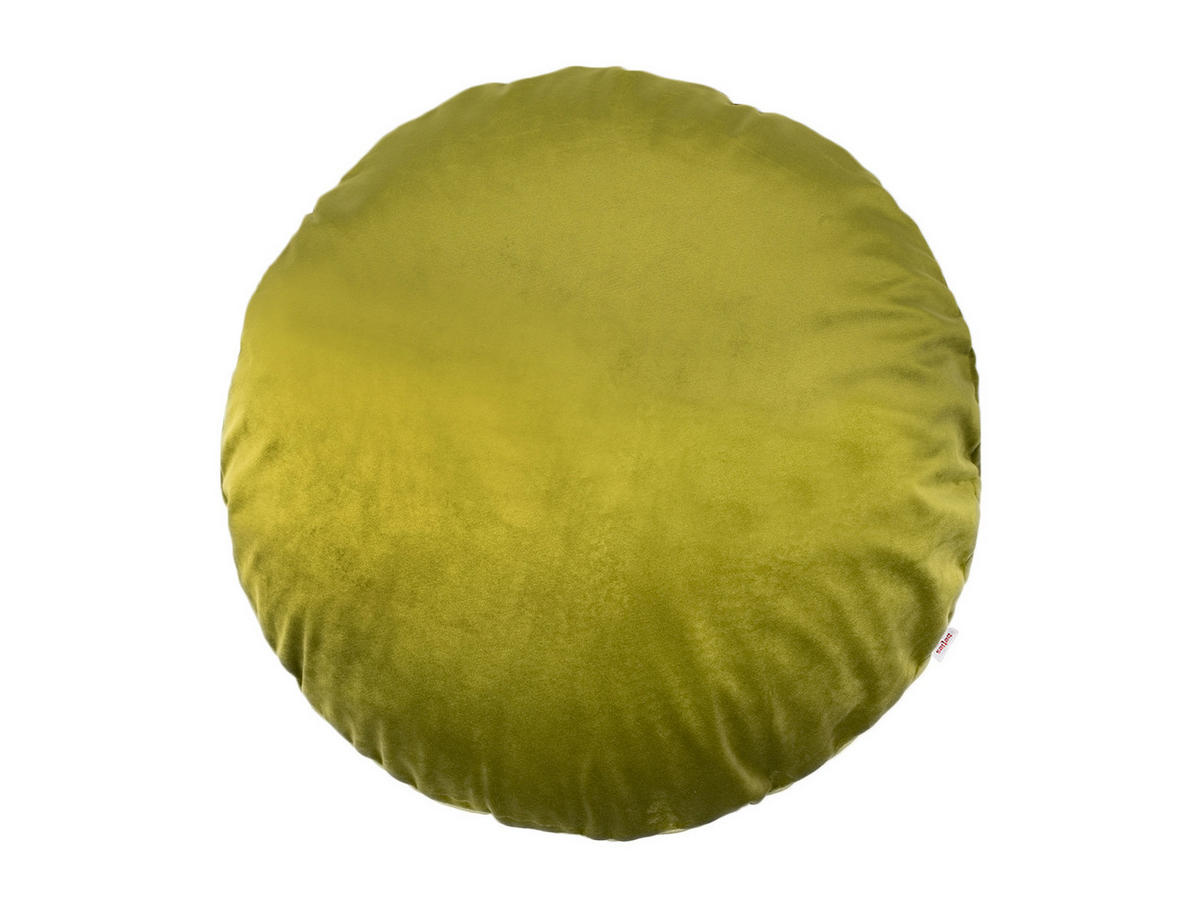 KISSENHÜLLE Rund Samt&Sonders mai-grün 80 cm Ø - Olivgrün/Grün, Textil (80/80cm) - beties Heimtextil
