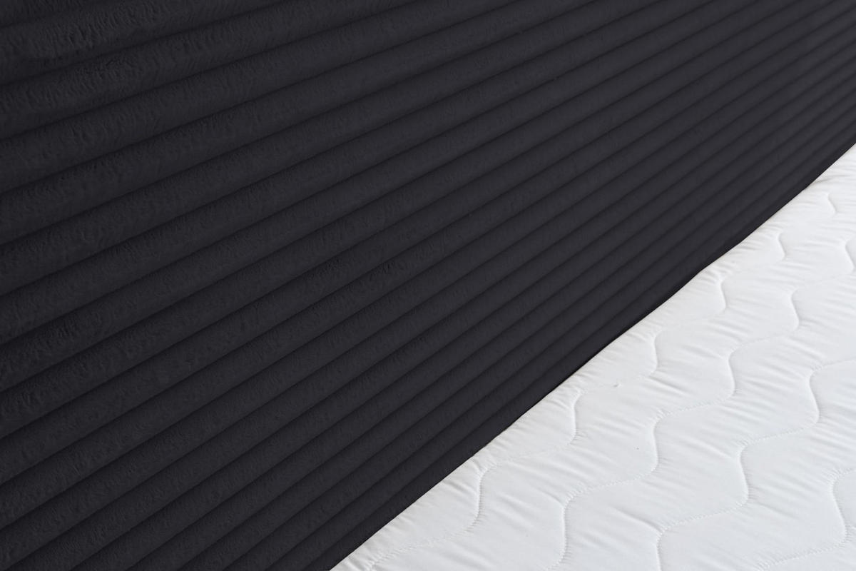 BOXBETT TILLY mit zwei Bettkästen H2/H3 Matratze und Topper 140 x 200 cm - Schwarz, Holzwerkstoff (140/200cm) - VENASI MÖBEL