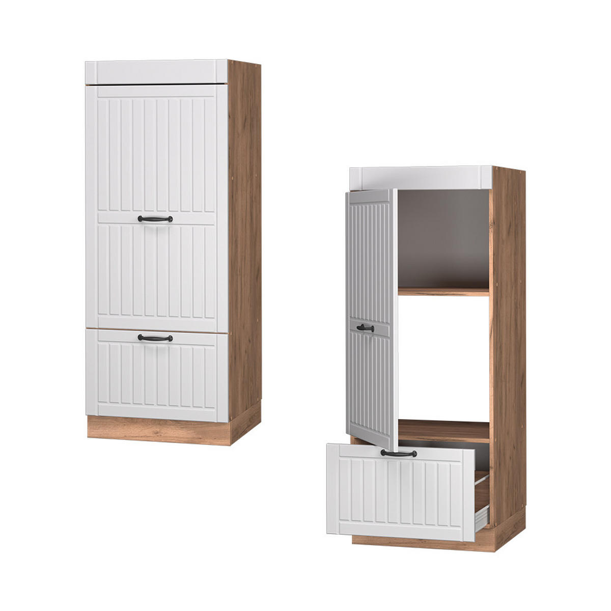 Honigeiche/Weiß, Holzwerkstoff (60/153.6/58.1cm) - Vicco