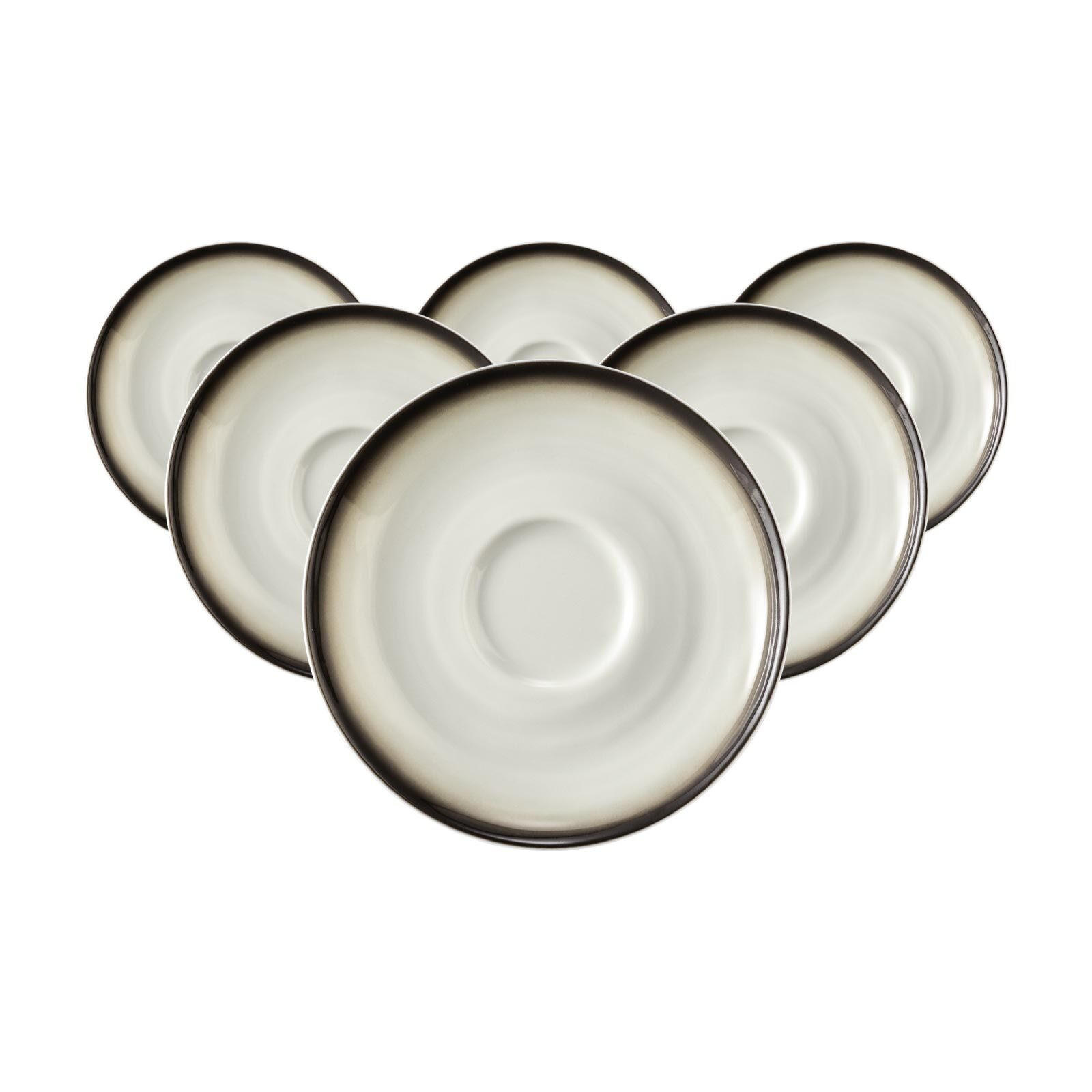 ESPRESSOUNTERTASSEN Terra Corso ø 12 cm 6er Set - Beige/Grau, Keramik (12cm) - Seltmann Weiden