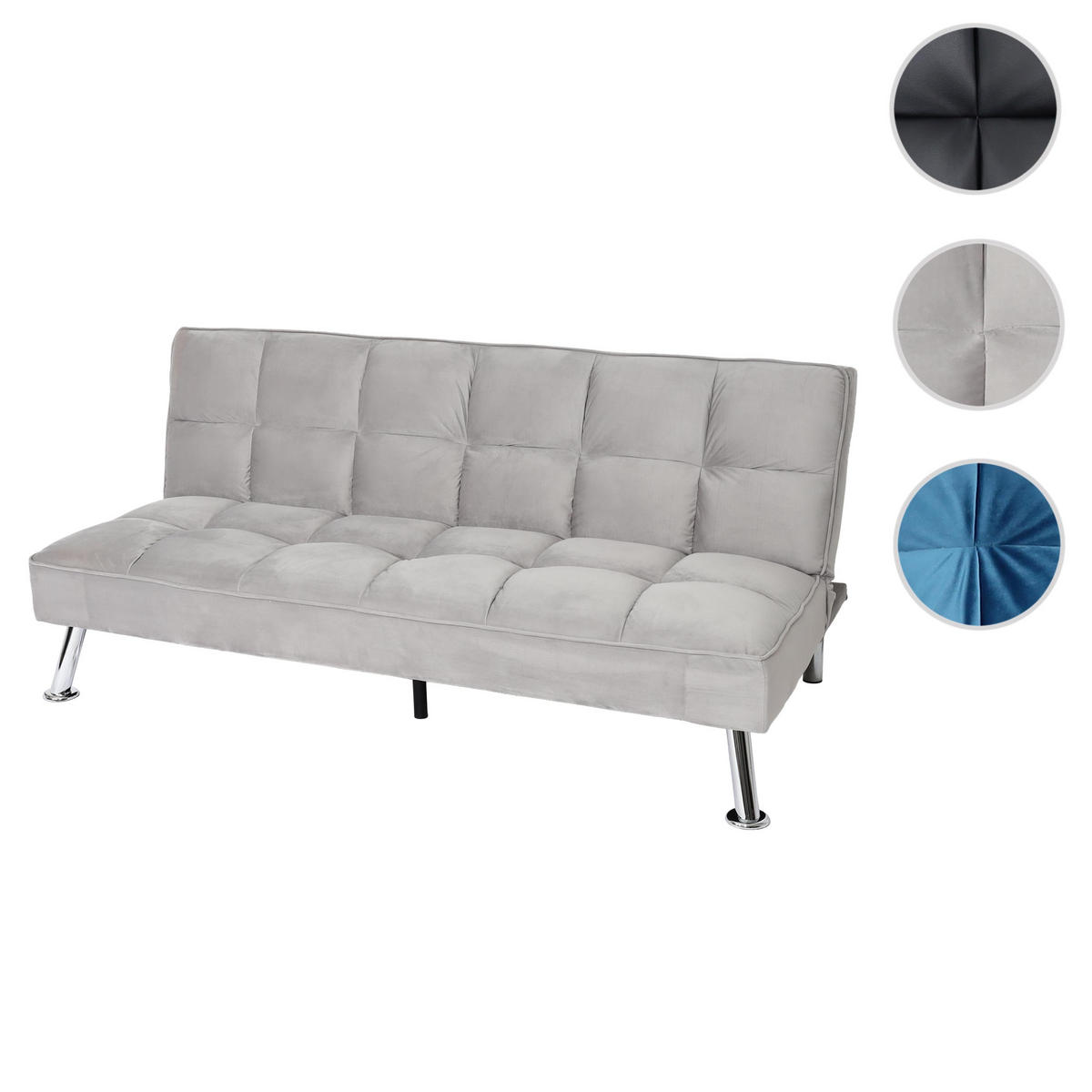 SOFA Grau - Grau, Textil (181/82/107cm) - MCW
