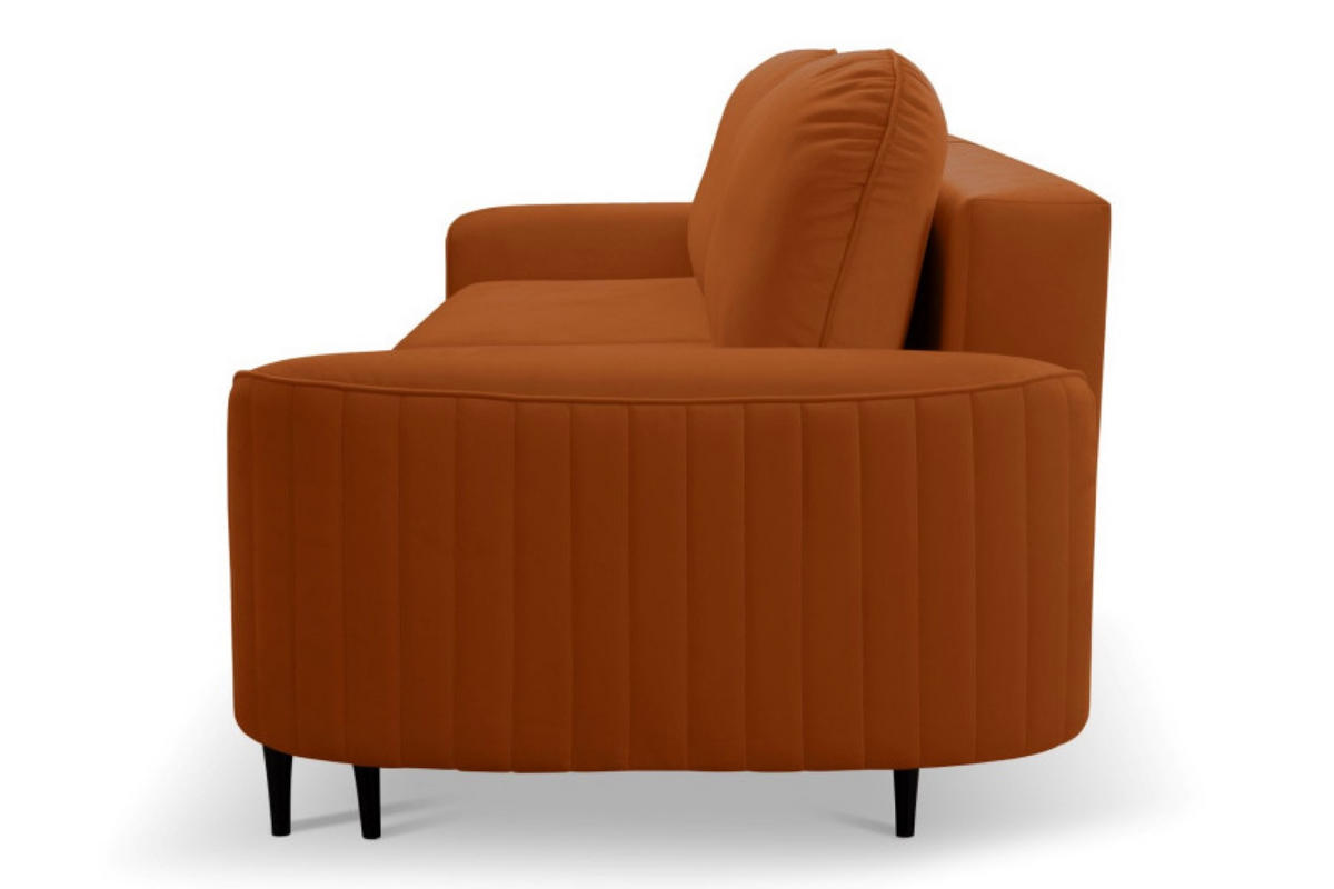 SOFA Rotschwarz ANES Ausziehbar Drei-Sitzer - Orange, Textil (244/92/102cm) - Sepro Meble