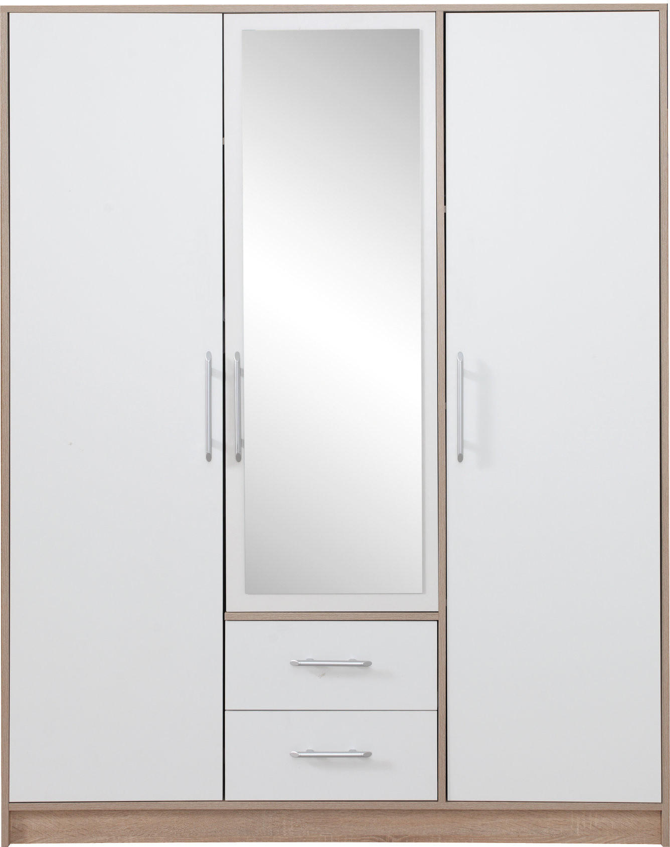 Masseno Drehtürenschrank Weiß 150x190x56 cm