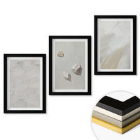 WANDBILDER 3er-Set - 20x30 cm Schwarzer Rahmen - Sandsteine moderne Farbe - Schwarz, Kunststoff (20/30cm) - ArtPrintCave