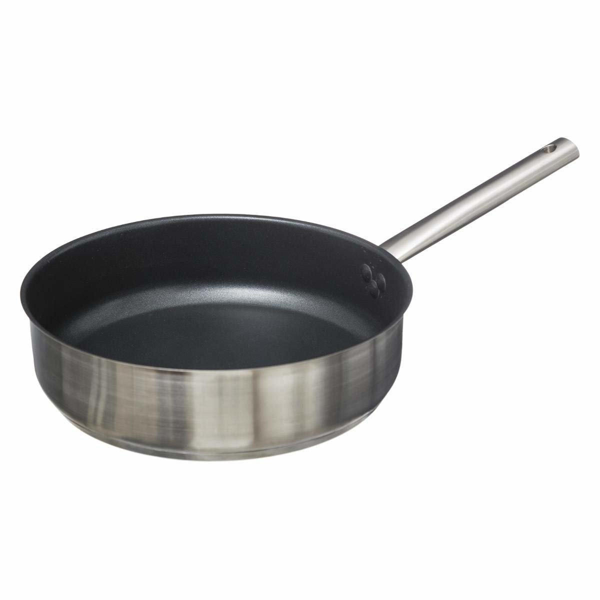 EDELSTAHLPFANNE mit Deckel 29,5/29,5/7 cm - Silberfarben, Metall (29.5cm) - Secret de Gourmet