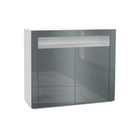KOMMODE Valencia Grau Hochglanz / Grau Hochglanz - Grau, Holzwerkstoff (108/92/40cm) - Vladon