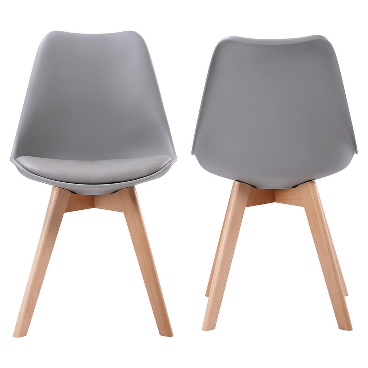 STÜHLE Nora Grau 2er-Set - Grau, Kunststoff (49/81/52cm) - Happy Garden
