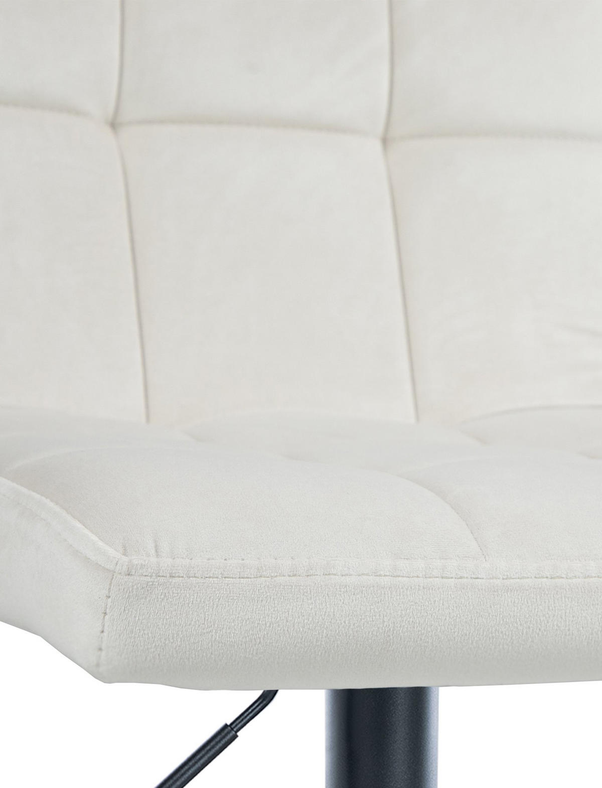 BARHOCKER 2er Set Peran Samt schwarz creme - Creme/Schwarz, Textil/Metall (46/114/47cm) - TPFLiving