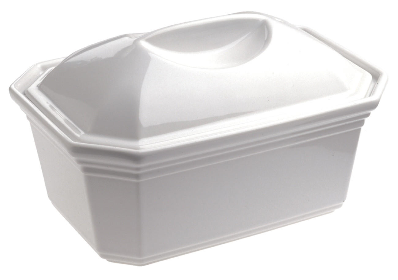 PASTETENFORM, ACHTECKIG MIT DECKEL Weiss 60 cl - Weiß, Keramik (17/12/10cm) - Revol Porcelaine France