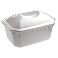PASTETENFORM, ACHTECKIG MIT DECKEL Weiss 60 cl - Weiß, Keramik (17/12/10cm) - Revol Porcelaine France